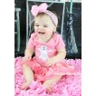Halloween Dusty Pink Baby Bodysuit Satin Pettiskirt & Princess Ghost Print JS4689